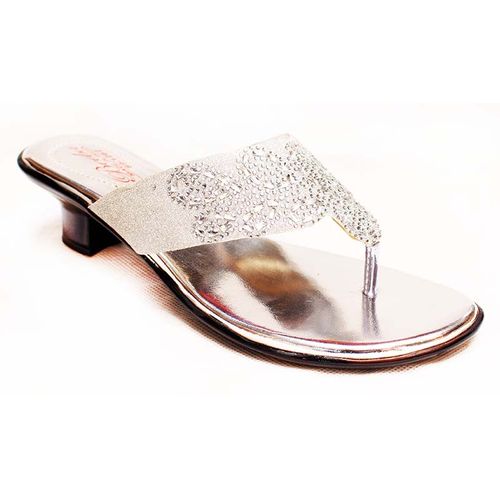 Generic Women's Designer Low Heel Flat Shoes - Silver - Shop and Go